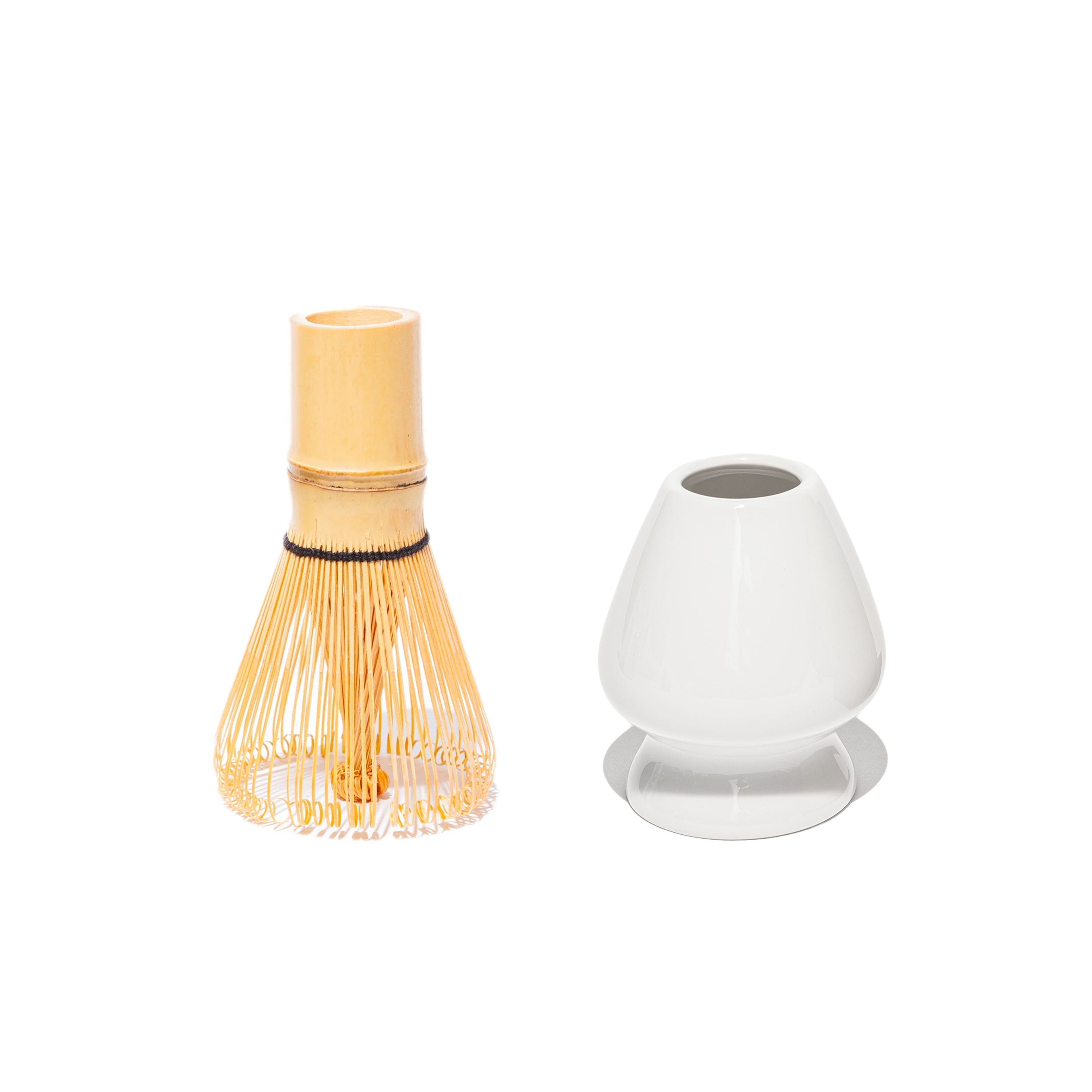 rocky's matcha Bamboo Whisk & Ceramic Whisk Stand Bundle