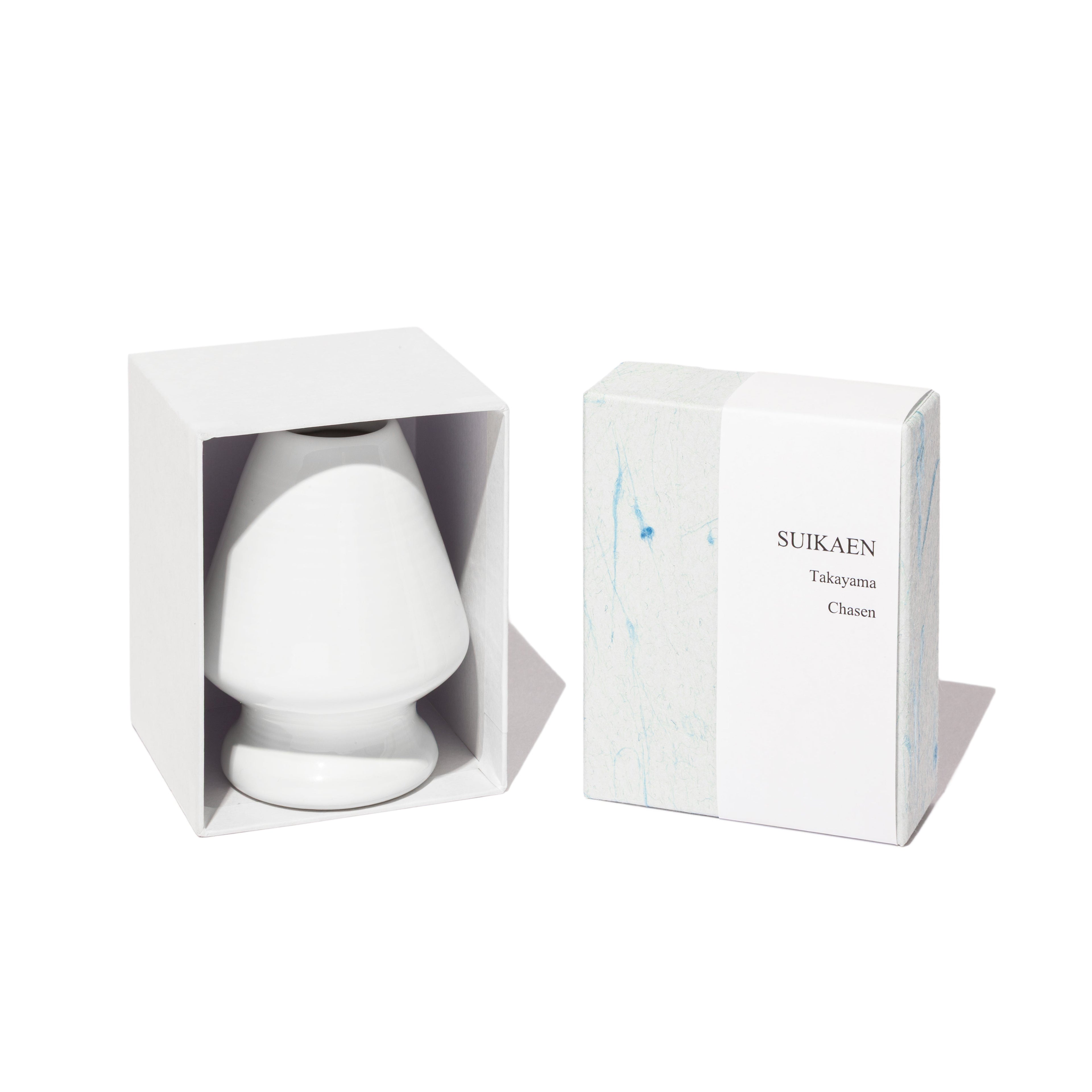 Suikaen White Ceramic Chasen Whisk Stand